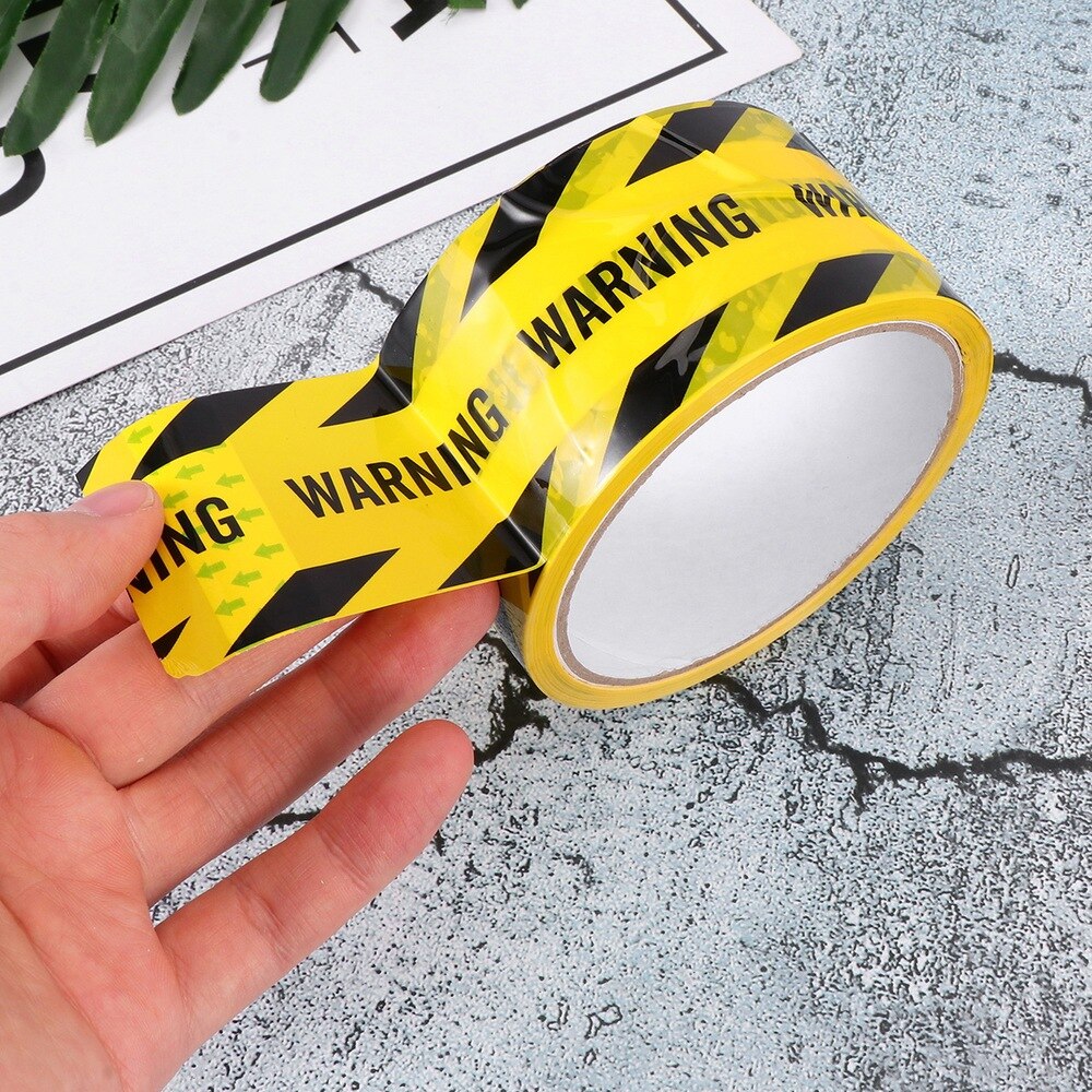 1 Roll Thank You Safety Tape Safe Self Adhesive Sticker Warning Tape Masking Tape Safety Stripes Tape for Walls Floors Pipes (Ye