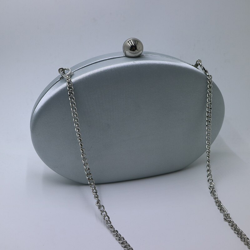 Royal Nightingales oval heart shape satin clutch bag and hard box case evening bags for womens party prom bolsas