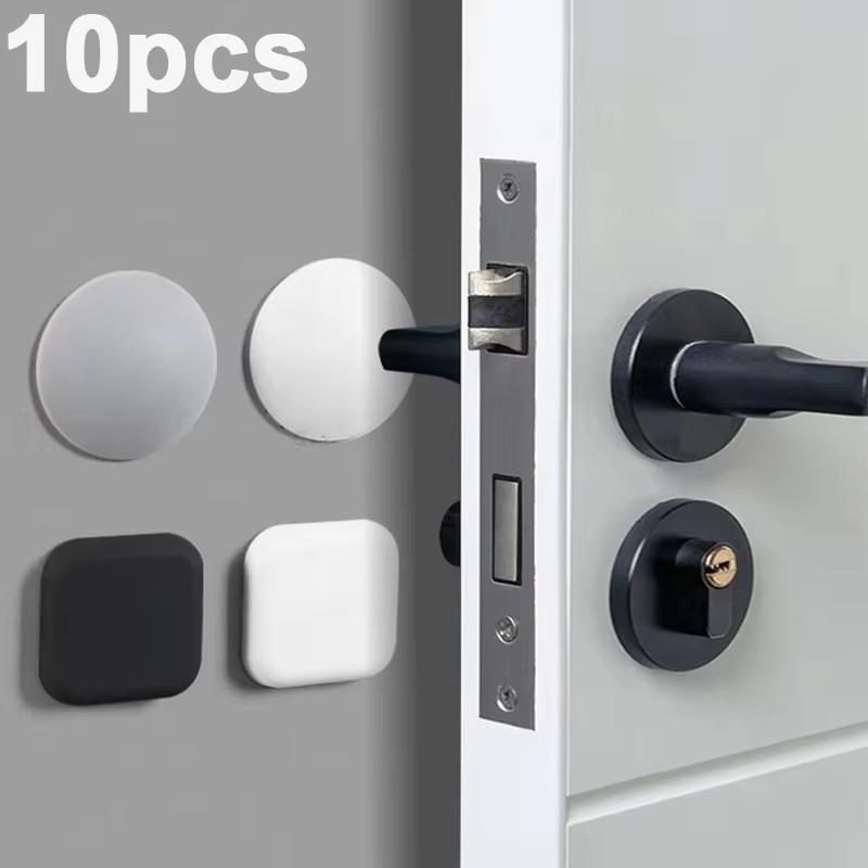 Tope de puerta anticolisión, mango de silicona, autoadhesivo, Protector silencioso antigolpes, almohadilla para Porte, almohadilla protectora de pared para mejorar el hogar