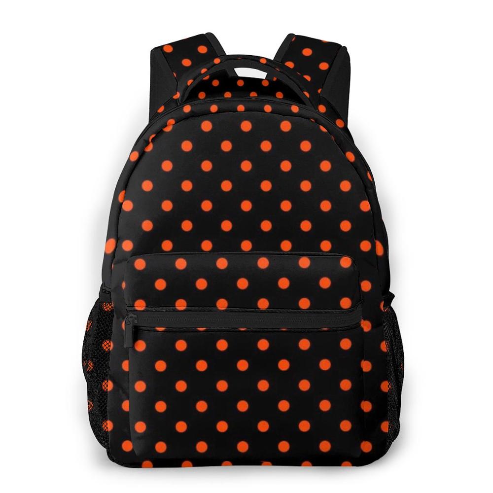 Black White Polka Dot Students Travel School Bags Backpack Womens Female Casual Backpacks: colour9