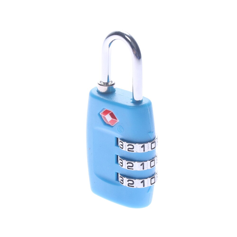 3 Dial Digit Nummer Combinatie Wachtwoord Lock Travel Beveiliging Beschermen Locker Reizen Lock Voor Bagage/Tas/rugzak/Lade: slightblue