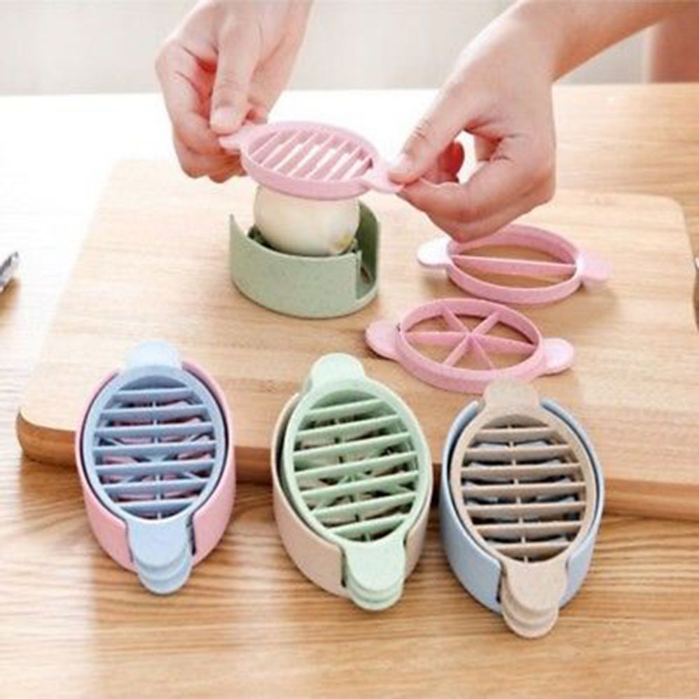 Cut Multifunctionele Keuken Egg Slicer Sectioner Cutter Mold Flower Edges Kleur Willekeurige