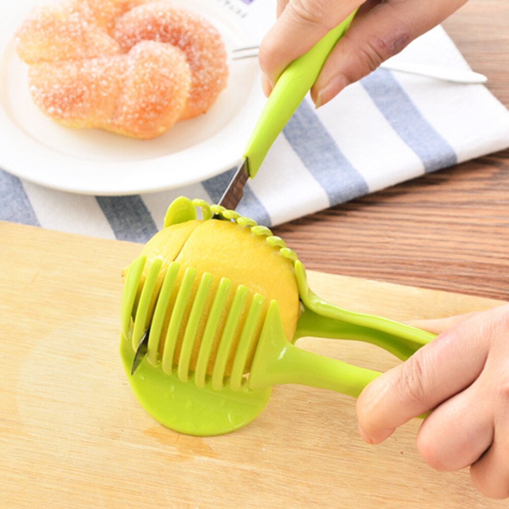 Stainless Steel Mango Slicer Fruit Cutter Corer Mango Splitter Kitchen Tool Lemon Cutting Holder Plastic Potato Tomato Slicer
