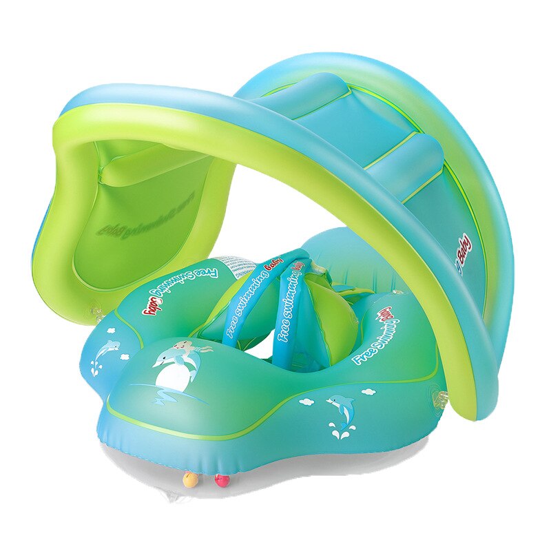 Babyzwemband, opblaasbare, dikke, milieuvriendelijke pvc okselring met zonnescherm: L16cm