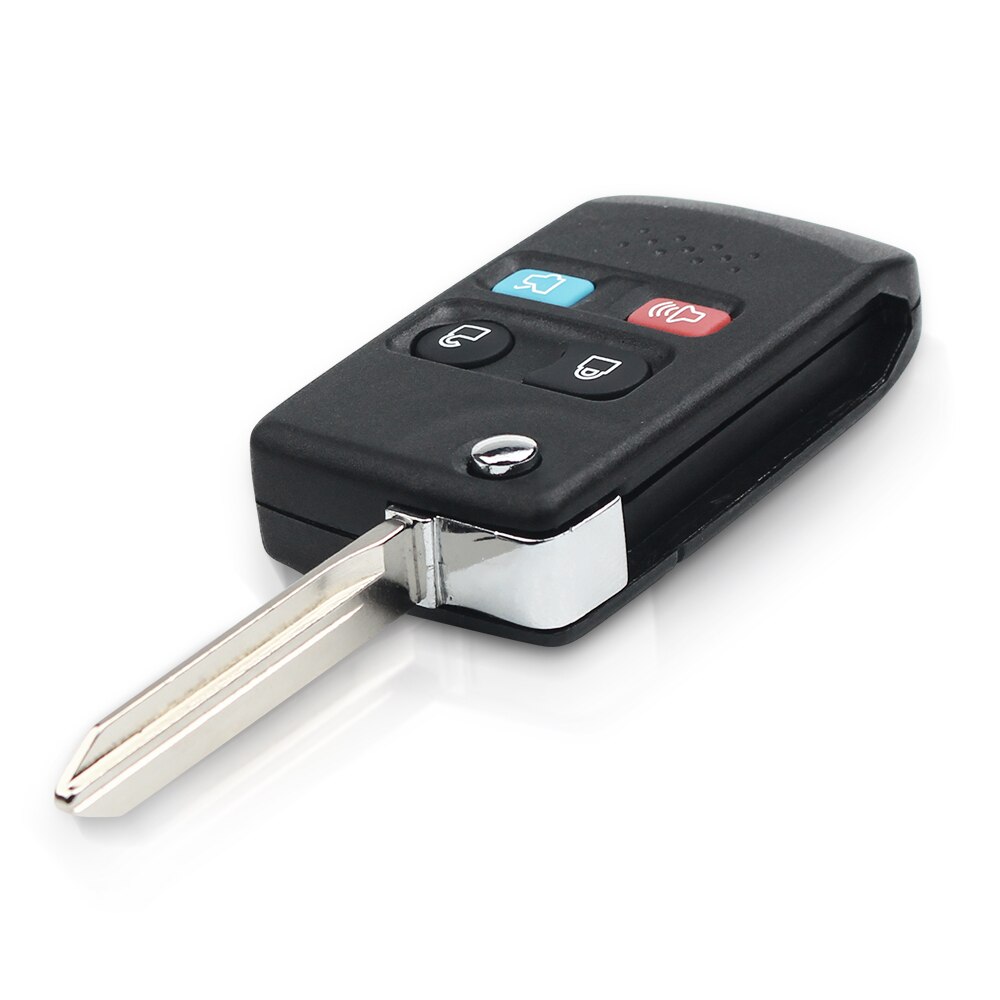 KEYYOU 4 Button Modified Folding Flip Fob Remote Key Shell For Ford Focus Complete Escape Mustang Explorer Lincoln Town Sport