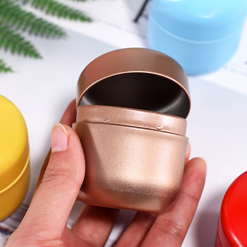 15g Mini Tinplate Tea Storage Tea Tins Round Sealed Tea Spice Container Portable Small Tin Can for Business Trip