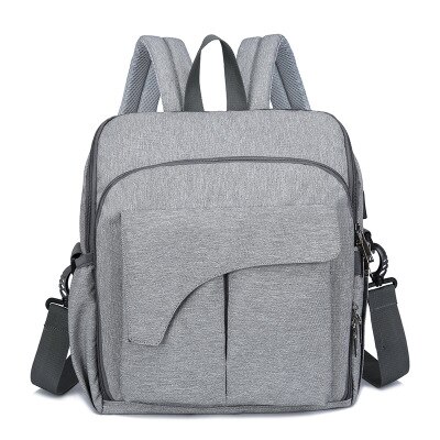 Chaise de salle à manger pour bébé 2 en 1 | Sac à dos Portable pour maman papa, sac à couches pour bébé USB grande capacité, sac à couches pour voyage rehausseur pour bébé: Grey