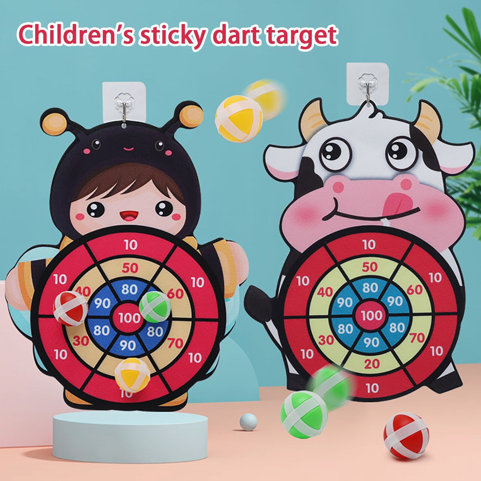 Speelgoed Voor Kinderen Kinderen Sticky Ballen Dartbord Leuke Cartoon Dier Vormige Doel Dart Nauwkeurigheid Brinquedo Игрушки Для Детей