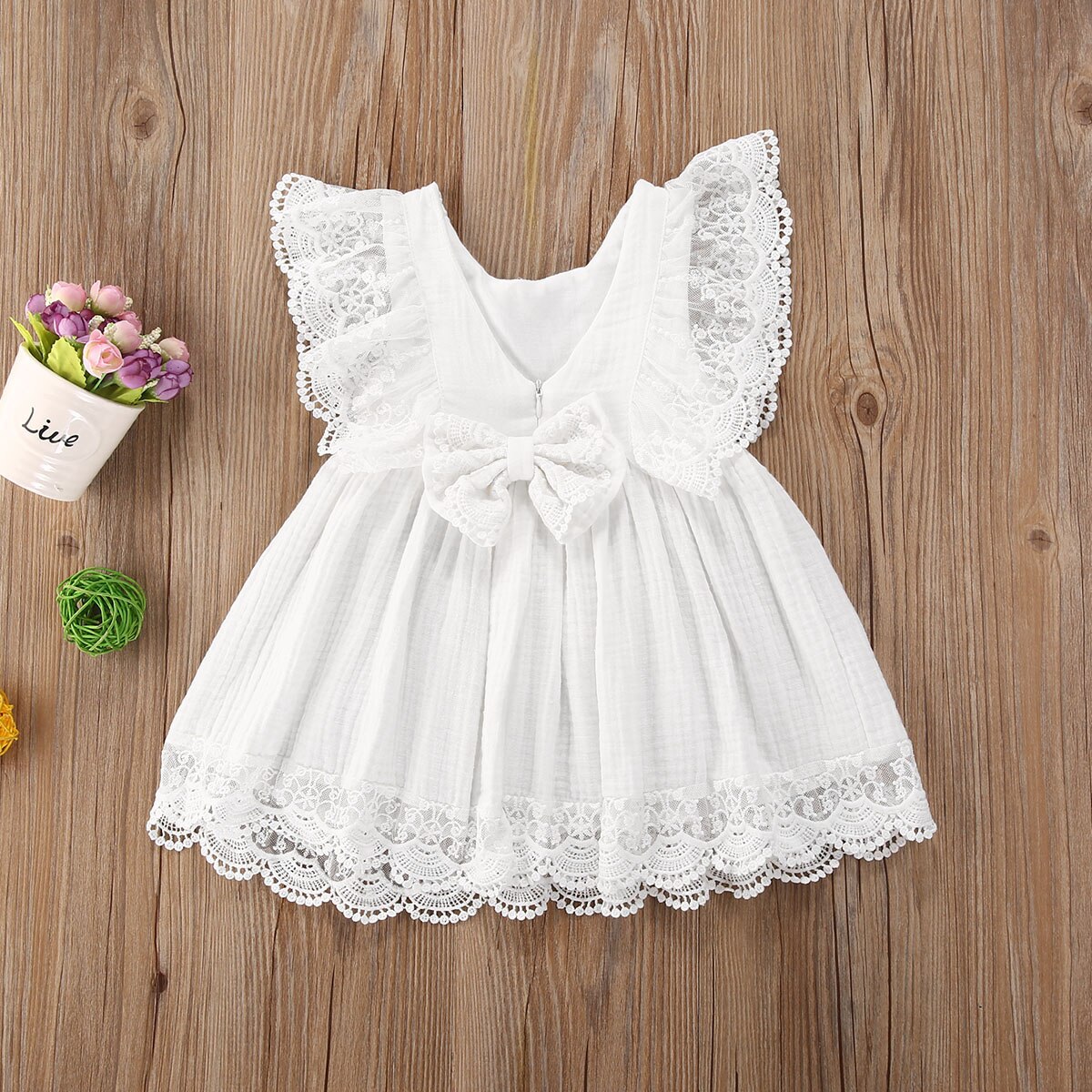 Sister Matching Clothes Newborn Baby Lace Romper Headband Toddler Girl Dress