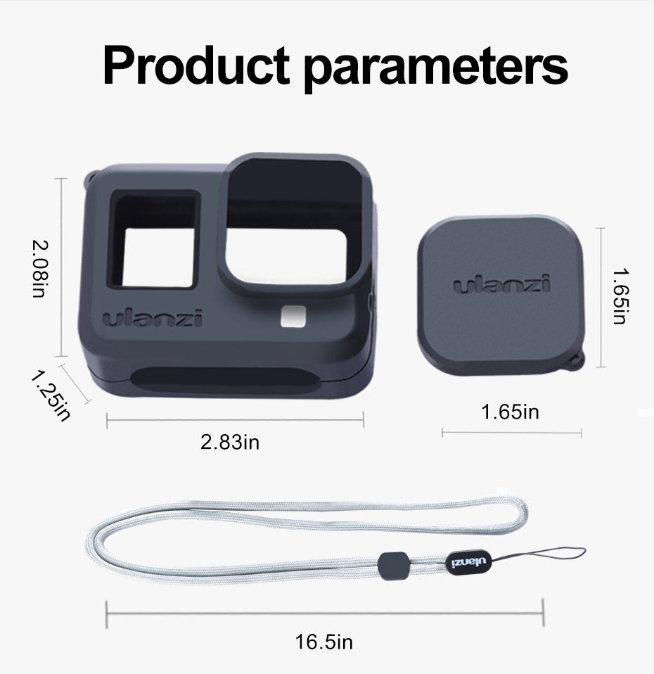 Ulanzi Silicon Protective Case Lens Cover for GoPro Hero 10 9 8 Sleeve Housing Frame + Lanyard GoPro10 GoPro9 Gopro8 Accessory: G8-3 For Gopro8