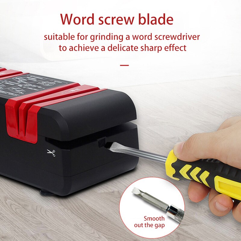 Household Electric Knife Sharpener Multifunctional Automatic Scissors Cutter Sharpener Fast Knife Grinder Kitchen Grindstone