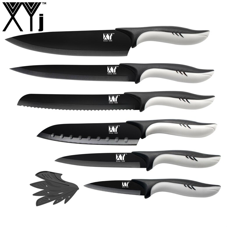 XYj Chef Knife Stand Stainless Steel Kitchen Knive Holder Block Double Shelf Big Capacity Chopping Board Tools: A knife set