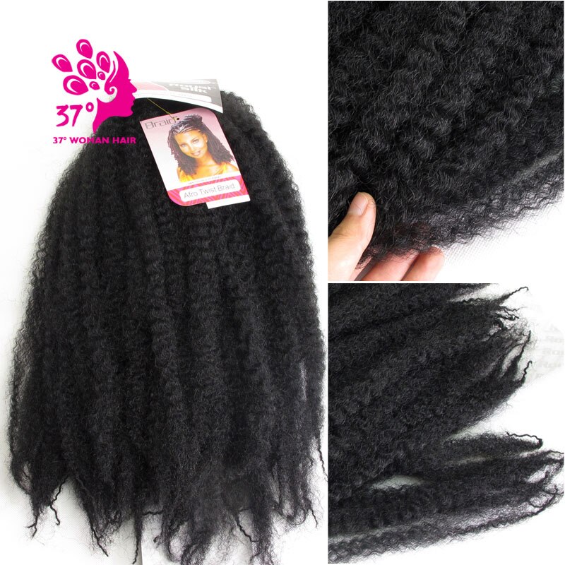 Dream ice's ombre jumbo marley hæklet fletning hår syntetisk krøllet marley hair extensions til fletning af hår: #1b