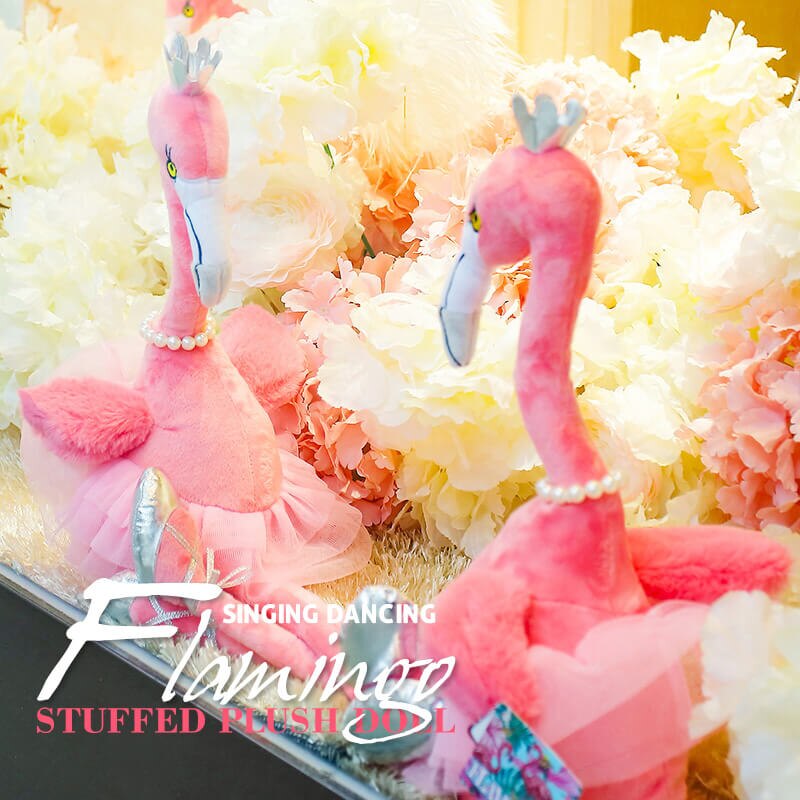 30cm elektryczny flaming pluszowa zabawka śpiew i taniec dziki ptak flaming wypchane zwierzę figurka zabawa puzzle dla dzieci