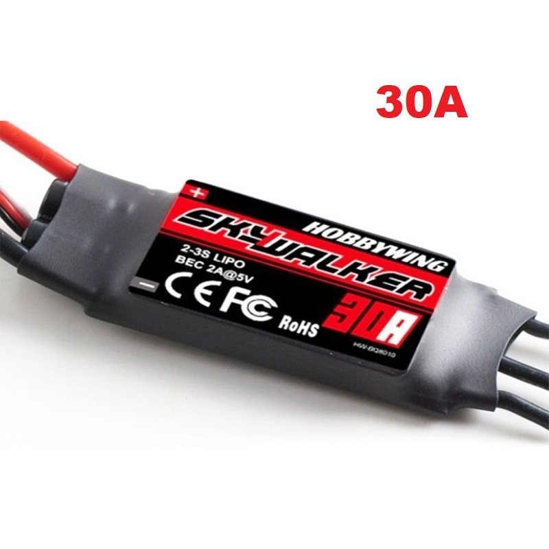 Original Hobbywing Skywalker 12A 20A 30A 40A 50A 60A 80A 100A V2 Geschwindigkeit ESC Regler mit UBEC für RC Hubschrauber Flugzeuge: Silber