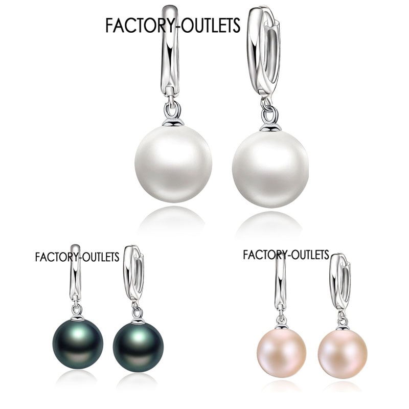 Factory Outlets 925 Sterling Zilver Witte Parel Oorbellen Mode Oorbel Accessoires Voor Vrouwen/Meisjes Sieraden
