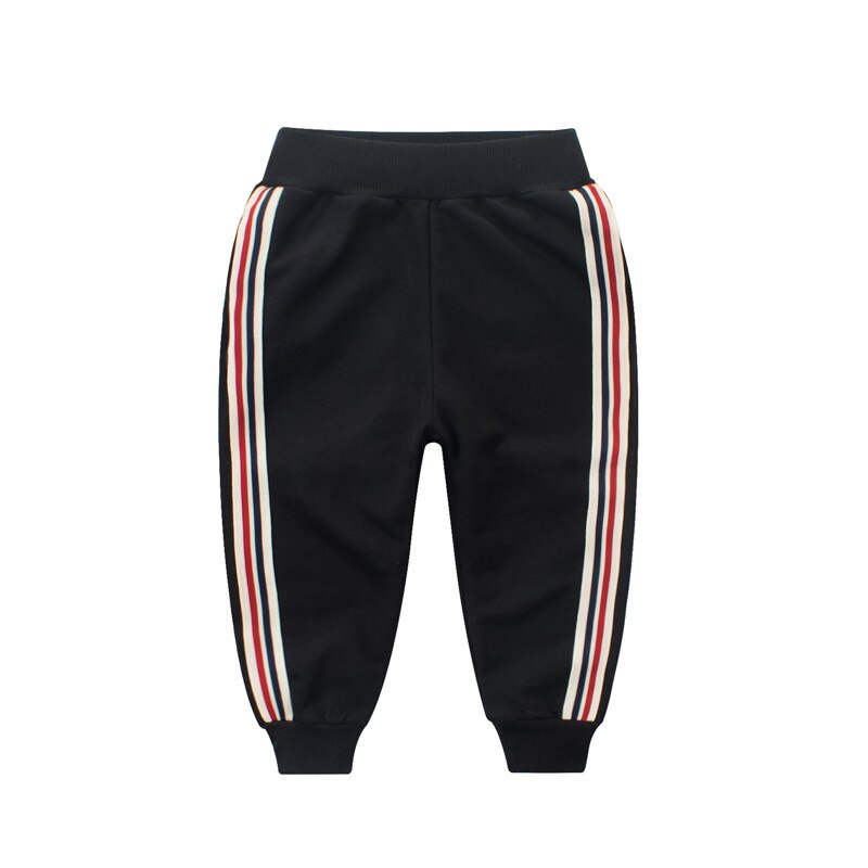 Höst casual barn pojkar kläder rand resår midja sport lösa byxor bomull ytterkläder leggings barnbyxor