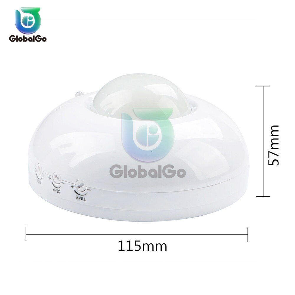 Led lampa  ac110-240v 360 graders pir infraröd rörelsesensor omkopplare belysning belysning pir switch sensor