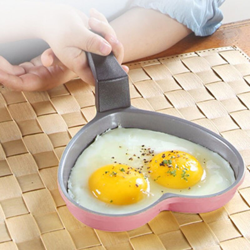 Non-stick Koekenpan Koekenpan, Mini Liefde Keramische Anti-aanbak Hartvormige Ei Koekenpan