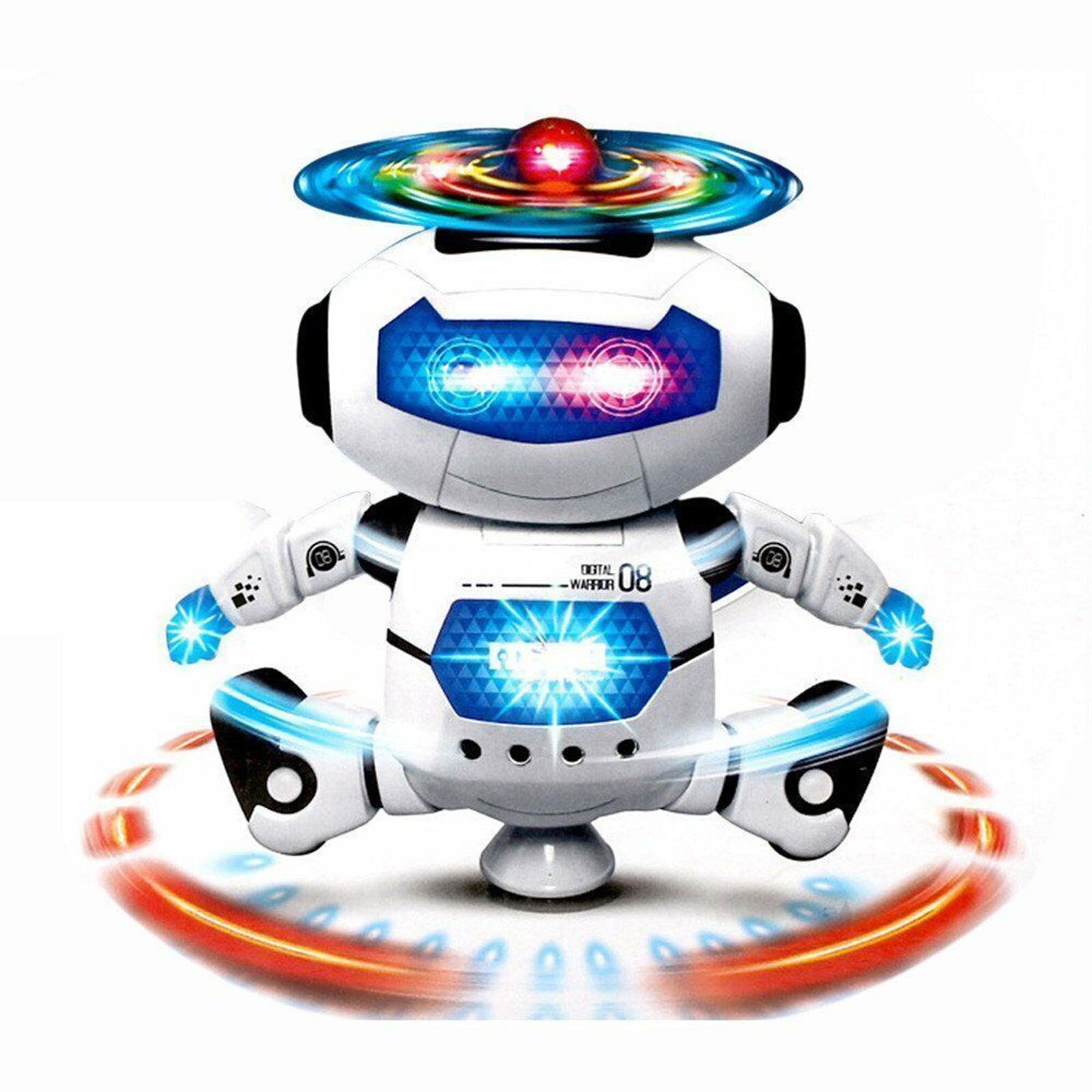 Ruimte Walking Dansen Robot Speelgoed 360 ° Body Spinning Robot Speelgoed Met Led Lichten Knipperen En Muziek Voor Peuter Kids
