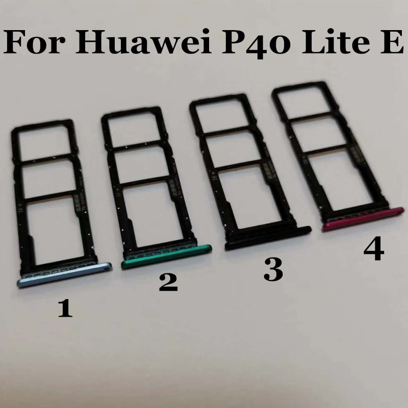 Originele Voor Huawei P40 Lite E Sim Card Tray + Micro Sd Adapter Socket Slot Houder Voor P40lite E spair Onderdelen