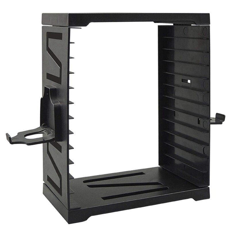 Game Storage Tower,Game Card Box Storage Rack Double-Layer Bracket for PS5 Game Disk Rack and Controller Organizer