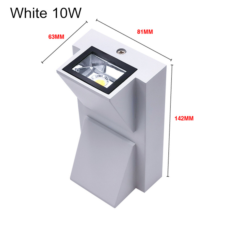 Aluminium Wandlamp Waterdichte Outdoor Led Wandlamp IP65 Tuin Verlichting Lamp Voor Blaker Balkon Decoratie AC110V 220V: Light Grey / green