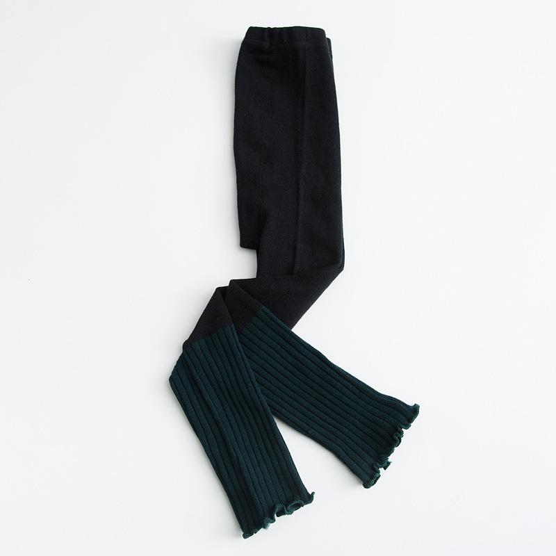 Våren flicka leggings småbarn baby basbyxor byxor sommar bomull baby leggings barn fritidsbyxor: Tk031 svarta / 4-5t m