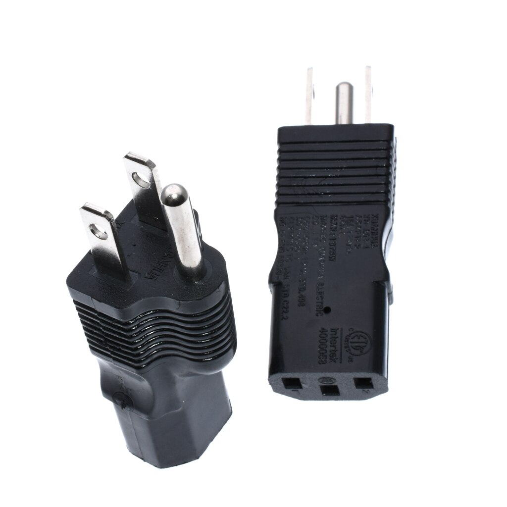 US Nema 5-15P 3PIN to IEC320 C13 AC Power Adapter Connector Converter Male To Female Socket Conversion Plug 10A 250V