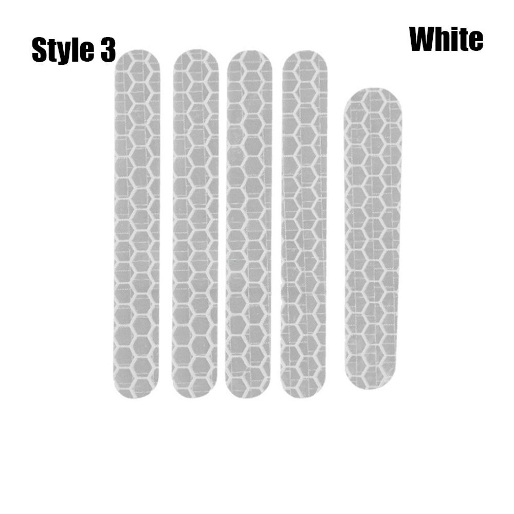 Autocollant pour Scooter électrique Xiaomi &amp; Mijia M365 M365Pro, étiquettes lumineuses réfléchissantes, bande d'avertissement pour cyclisme, pièces détachées: White-3