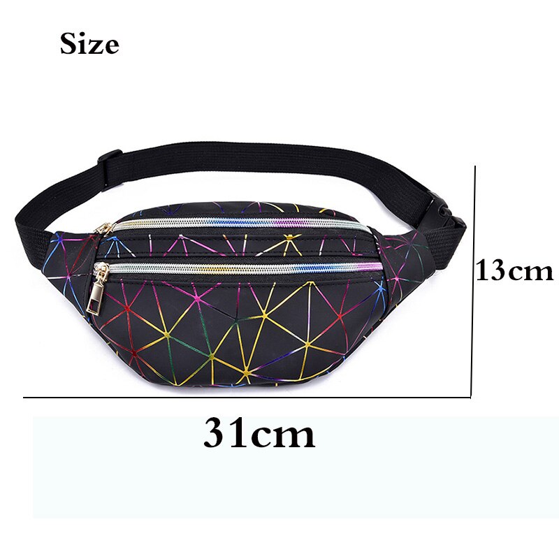 Vrouwen Taille Tas Lederen Fanny Pack Hoge Capaciteit Banaan Tassen Straat Hip Hop Geruite Pack Crossbody Tassen Nier pouch