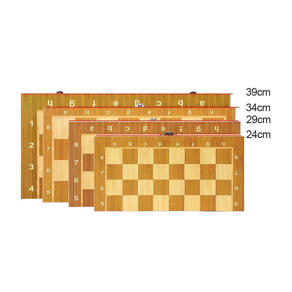 Wooden Foldable Magnetic conjunto de piezas Juego de mesa divertido juego Chessmen colección juegos de viaje de tablero portátil