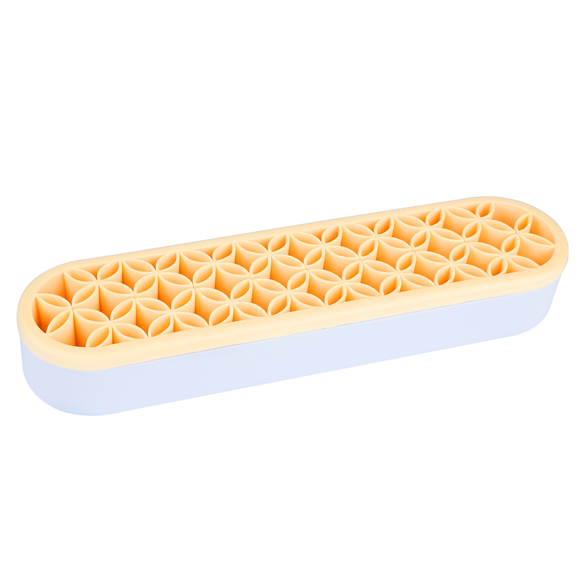 Silicon Nail Brush Makeup Brush Display Stand Rack Storage Case Brush Drying Shelf Brush Holder Make UP Holder Organizer: Yellow