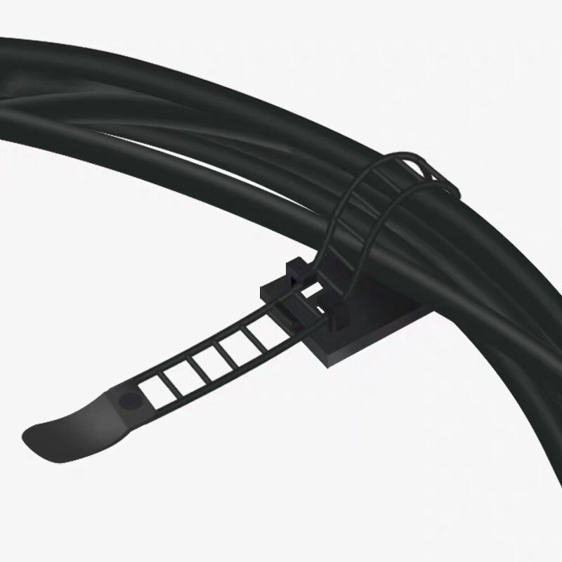 10pcs Adjustable Cable clamps Wiring Accessories Tie Mounts Environmental protection Screw holes Adhesive Beamline Ties