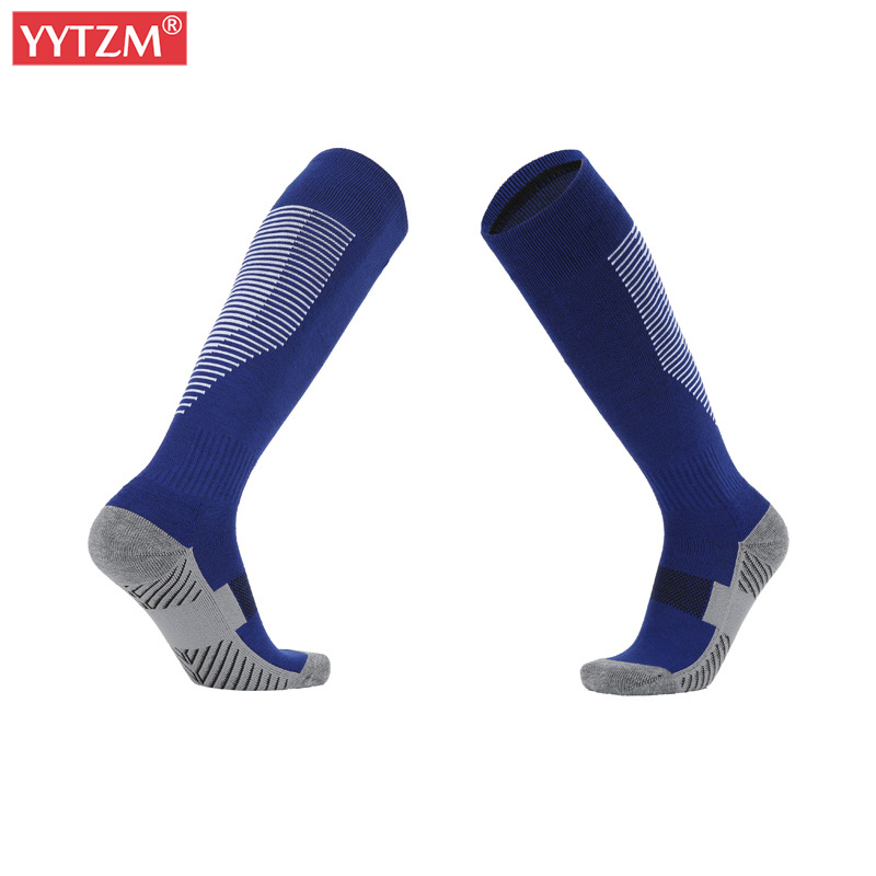 Sports Cycling Woman Men Compression Football Socks High For Sport Men&#39;s Cotton Yoga Long Towel Bottom Over Knee Stripe Socks