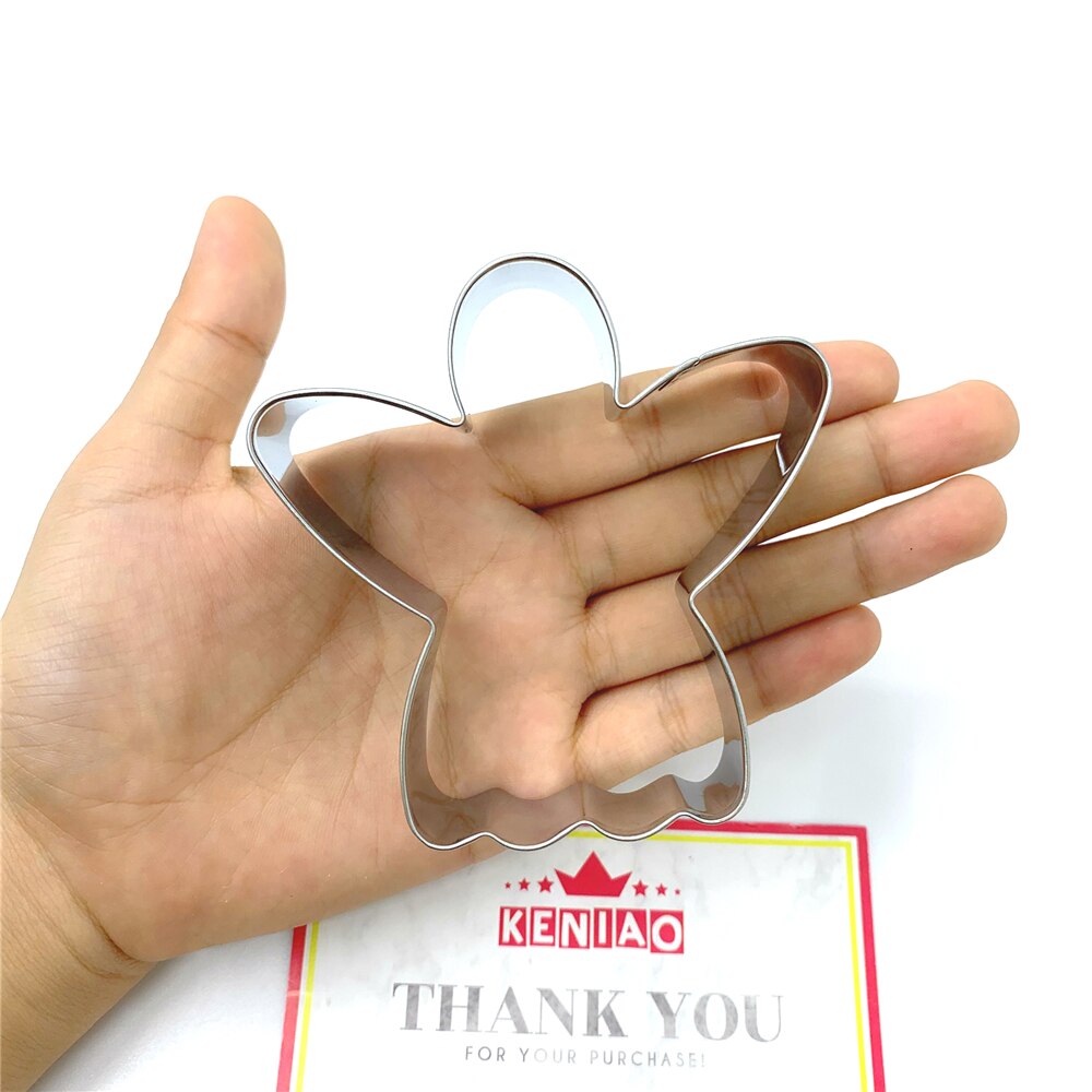 Keniao Angel Cookie Cutter Voor Christmas Party-8.5 Cm En 7.4 Cm-Biscuit/Fondant/Gebak Cutter -Rvs: Angel-A