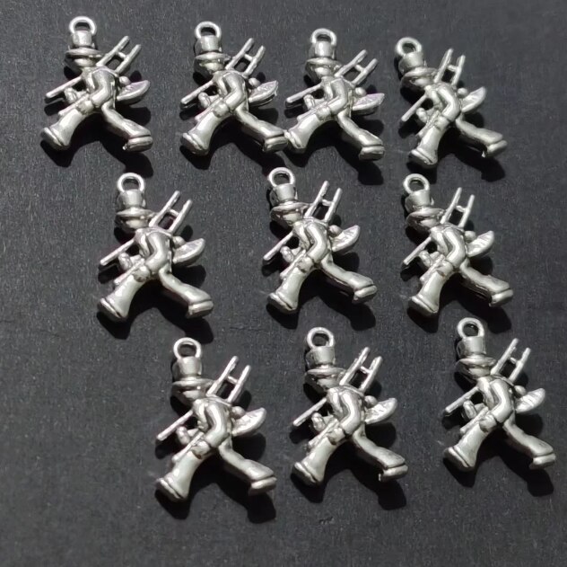 10 pçs pingentes chaminé varredor metal liga tom jóias diy achados encantos atacado 20x14mm