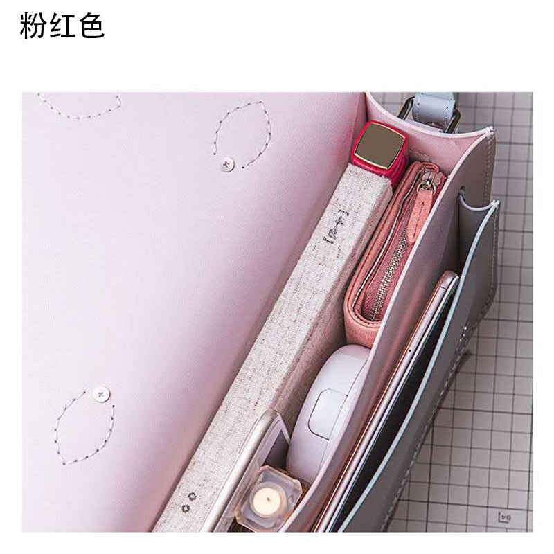 Creatieve Tas Maken Materialen Pakket Diy Tas Handgemaakte Accessoires Handcraft Self-Made Vrouw Zak Lederen Materiaal Praktische: Pink