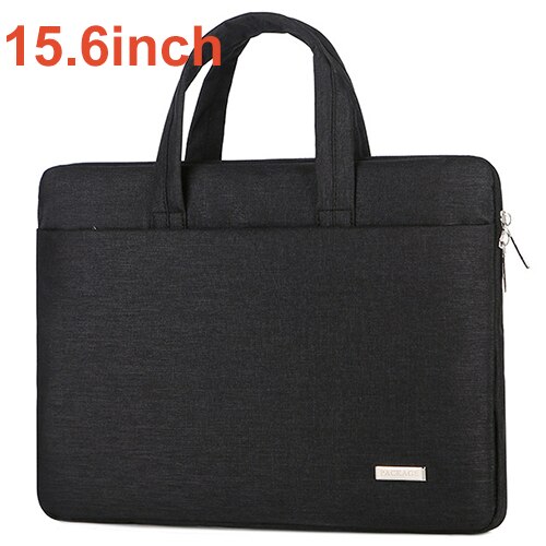 Torba na laptopa kobiety teczki mężczyźni torebki Notebook futerał do przenoszenia dla 11 13 14 15.6 cal komputer torba: black15.6