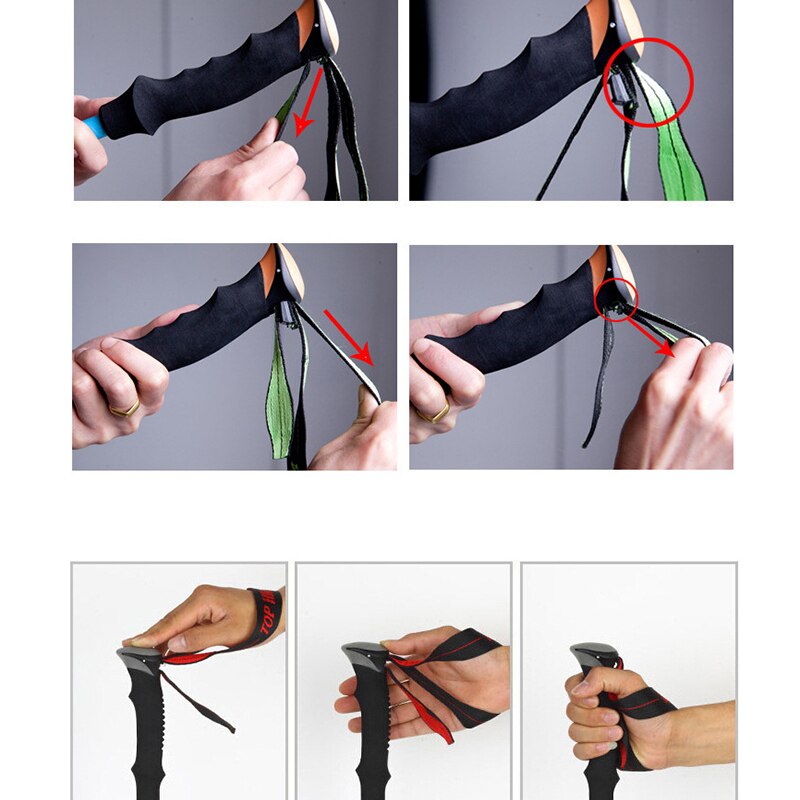 Bastón de trekking ajustable, telescópico, nórdico, para senderismo, 1 Uds.