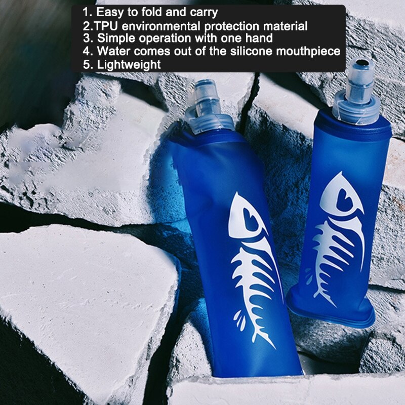 Wasser Flasche BPA Frei Faltbare Silikon Wasser Flaschen Leck Beweis Faltbare für Wandern Fitness Radfahren Bergsteigen