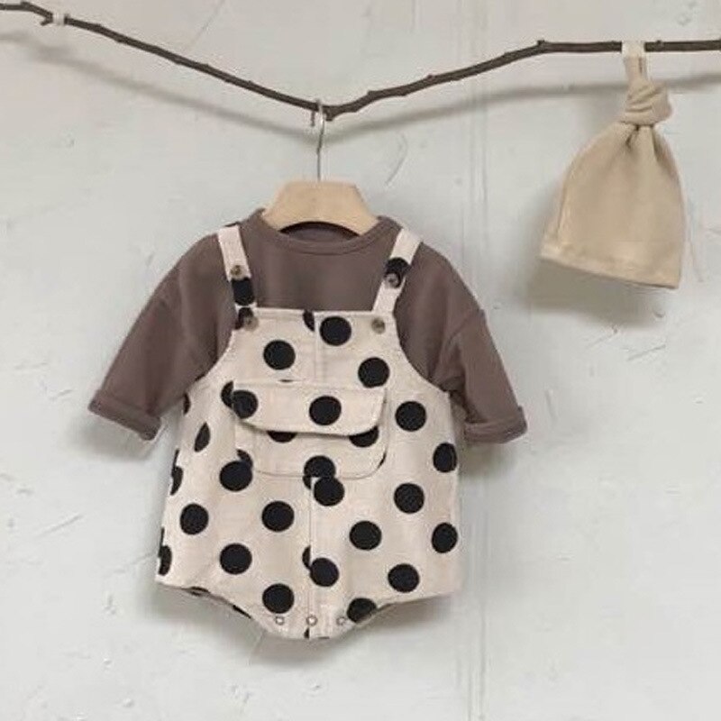 MILANCEL Baby kleidung Polka Punkt Kleinkind mädchen bodys ärmel große tasche kleinkind jungen Outfit: 9m