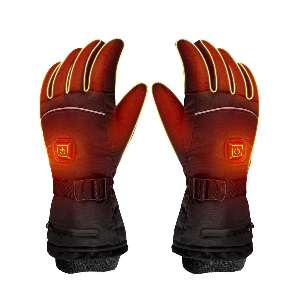 Ski Gloves Three-speed Thermostat Electric Heating Gloves 4000 MAh Rechargeable Lithium Battery Heating Gloves To Keep Warm: Default Title