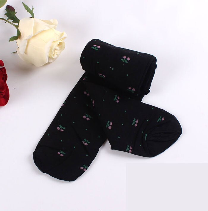 2021 New Girls collant primavera e autunno velluto Cherry Pattern Kids Dance collant per ragazze 3-7 anni pantaloni per ragazze anche i piedi