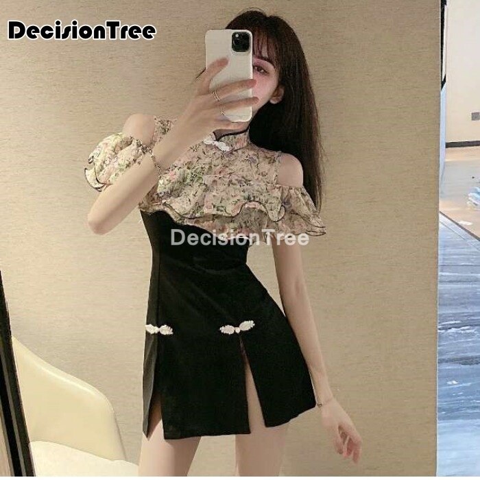 qipao traditional chinese oriental dress women cheongsam modern chinese dress qi pao female dress+pants set cheongsam dress