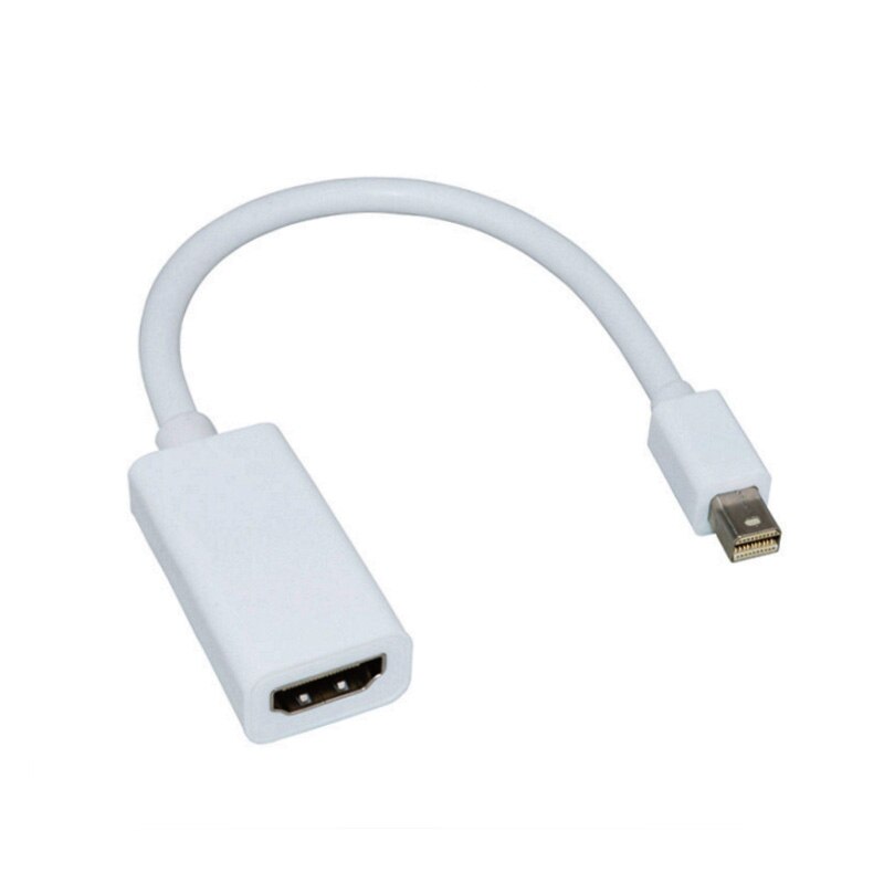 Mini Display Port Naar Hdmi-Compatibele Kabel Thunderbolt Hdmi-Compatibel Converter Mini Dp Naar Hdmi-Compatibele Kabel adapter 1080P: WHITE