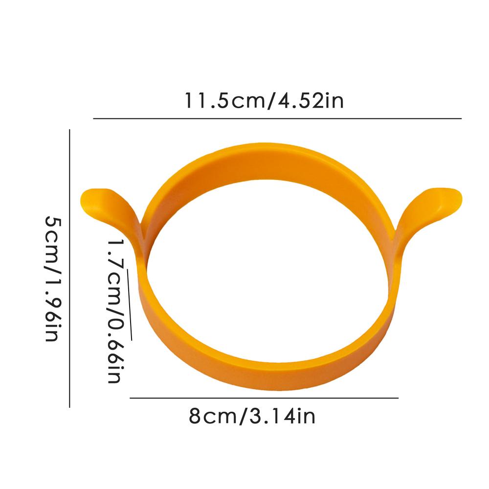Anello in silicone Stampo per uova fritte Stampi per anelli per pancake antiaderenti Resistenti al calore Multi-funzione portatile Creativo per cucinare Strumento D IY: trasparente