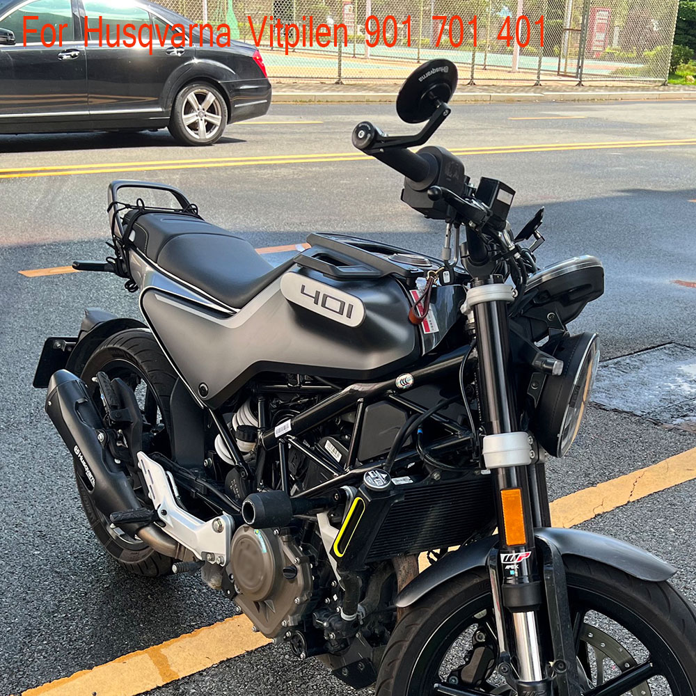 Espelho Lateral Retrovisor para Motociclos, Guiador, Retrovisor, CNC, Alumínio, Husqvarna, Svartpilen, Vitpilen, 401, 250, Moto Acessórios