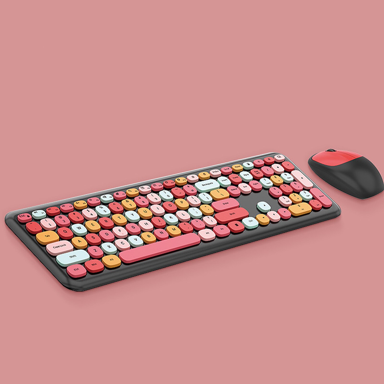Mini Multi-Colour 2.4G Draadloze Toetsenbord En Muis Kit Voor Pc Laptop, Energiebesparing