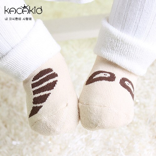 KACAKID Official Store Thick Warm Baby Socks Unisex Cartoon Patterns Boys Girls Warm Baby Socks Cotton Comfort Baby Socks Ka1083: Beige / 12M